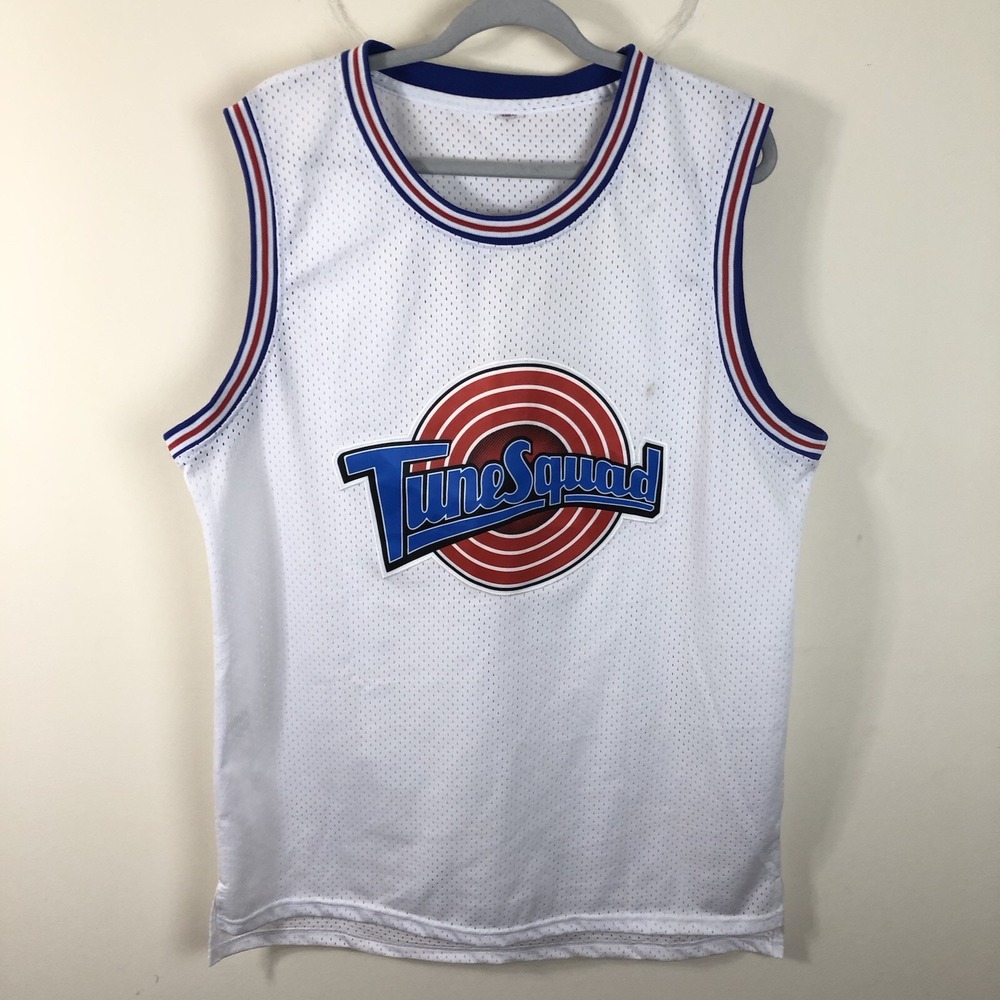 Looney Tunes Squad Space Jam #1 Bugs Basketball Jersey Size XXL White Red Blue